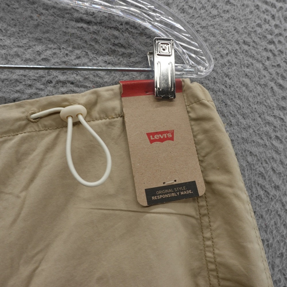 NWT Levis Woven Parachute Pants Size Large Beige Womens All Cotton‎ High Rise - Picture 13 of 16